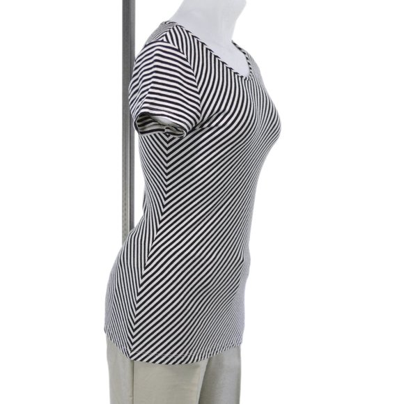 Banana Republic Black Striped T-Shirt (S) - Picture 2 of 3